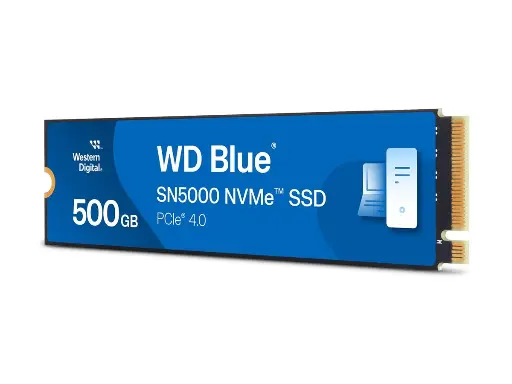 [718037894850] WD Blue SN5000 500GB 5000Mbps PCIe 4.0 M.2 2280 NVMe SSD Storage WDS500G4B0E