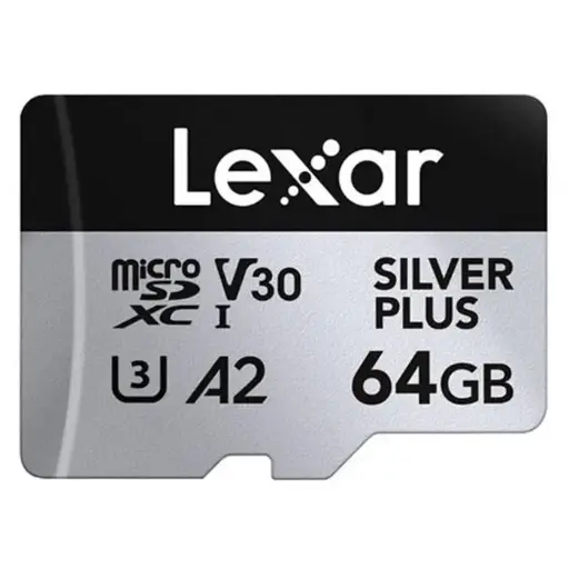 Lexar Professional Silver Plus MicroSDXC UHS-I Memory Card up to /s Read /s Write C10 V30 U3 LMSSIPL064G-BNANG