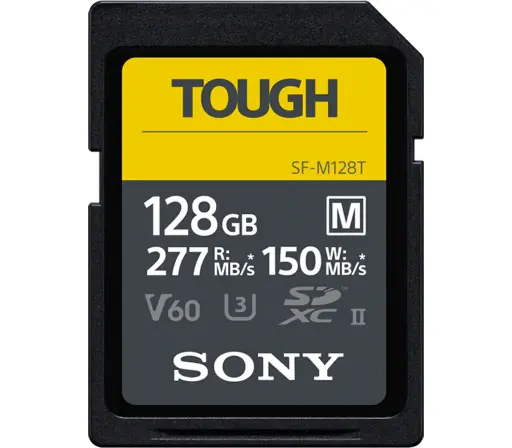 [027242917941] Sony TOUGH 128GB 277MB/s R 150MB/s R SDXC UHS-II V60 Memory Card SF-M128T