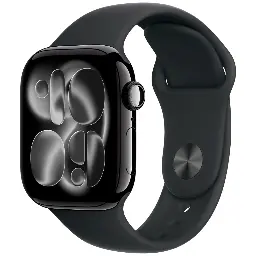 Apple Watch Series 11 GPS 46mm Jet Black Aluminum Sports Band MEUW4