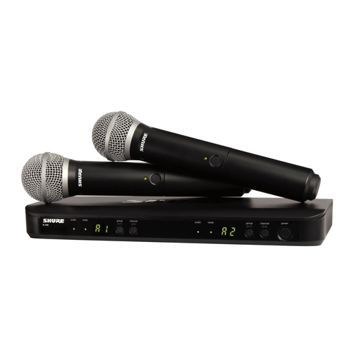 [BLX288UK/PG58-H8E] Shure BLX288UK/PG58-H8E Wireless Dual Vocal System with two PG58 Handheld Transmitters