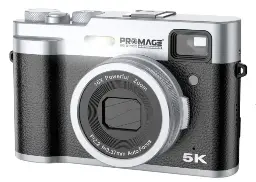 Promage 5K 48MP Dual Screen Digital Camera Brown PC225