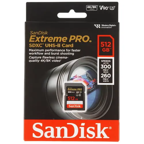 [619659215941] SanDisk Extreme Pro 300Mbps 256GB SDXC UHS-II Card SDSDXDM-256G-GN4IN V90