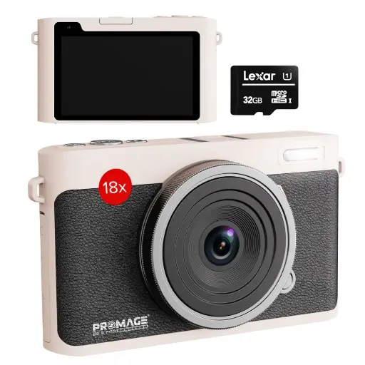 [799833001543] Promage PC160 5K 48MP Dual Screen Digital Camera Black