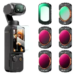 K&F Concept Nano-X Series UV+CPL+ND16 /PL+ND32/PL+ND64/PL+ND256/PL Six Filter Set for Osmo Pocket 3 & 4 SKU.2149