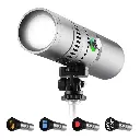 K&F Concept RGB Flashlight for Photography, 4500mAh Aluminum Alloy Studio Video Light, 25W Rechargeable LED Light, 4 Color Fill Light with 20 Gobos, Zoomable Focus KF34.063