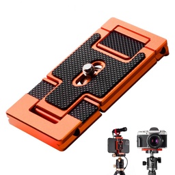 K&F Concept CA02 Aluminium 2-in-1 Quick Release Plate (Orange)