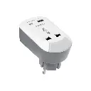 Porodo Universal AC Socket UK Plug Adapter with USB-A & USB-C Ports PD-MSACUK-WH 