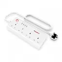 Powero+ Smart Power Strip with 4 Ports 4 USB & 1 USB-C 
