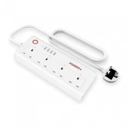 [6955011903342] Powero+ Smart Power Strip with 4 Ports 4 USB & 1 USB-C 
