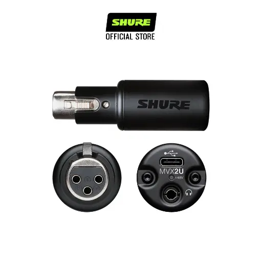 [042406767767] Shure MVX2U Motiv Digital Audio Interface XLR to USB Adapter for Any XLR Microphone